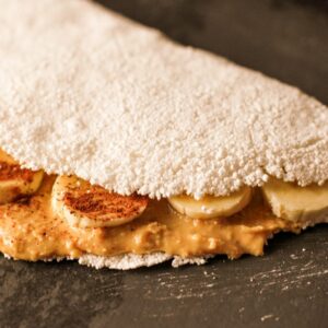 Tapioca de banana com canela