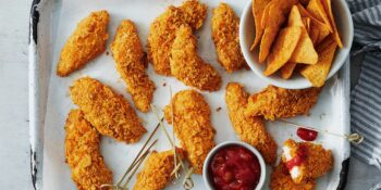Frango empanado com Doritos