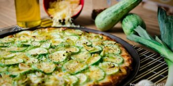 Pizza vegana de abobrinha