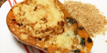 Abóbora batã assada no forno