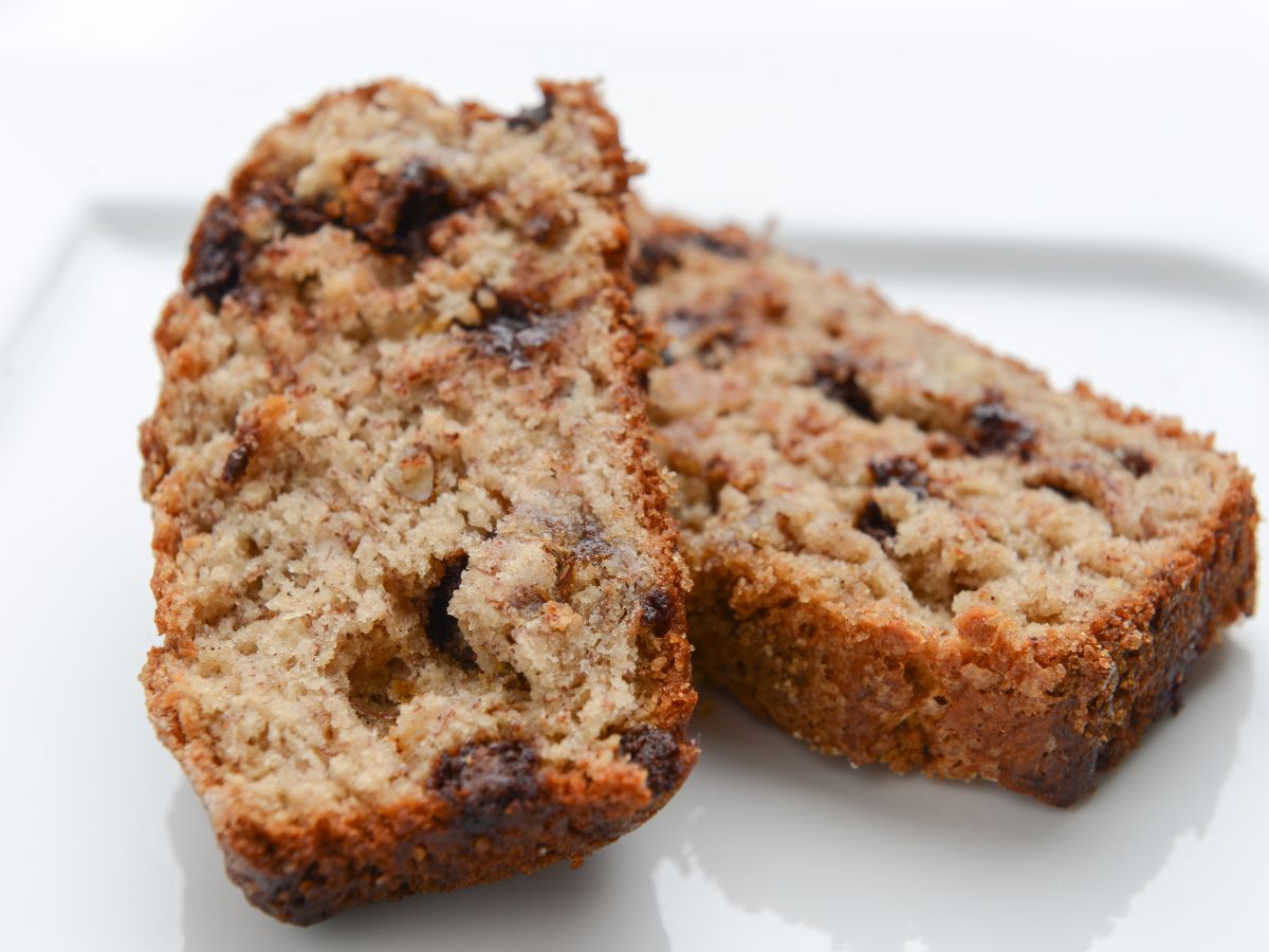 Bolo de banana sem açúcar e sem farinha