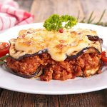 Lasanha de berinjela com carne moída
