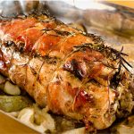 Pernil recheado com queijo