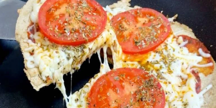 pizza de aveia na frigideira