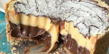 Torta de leite ninho com chocolate