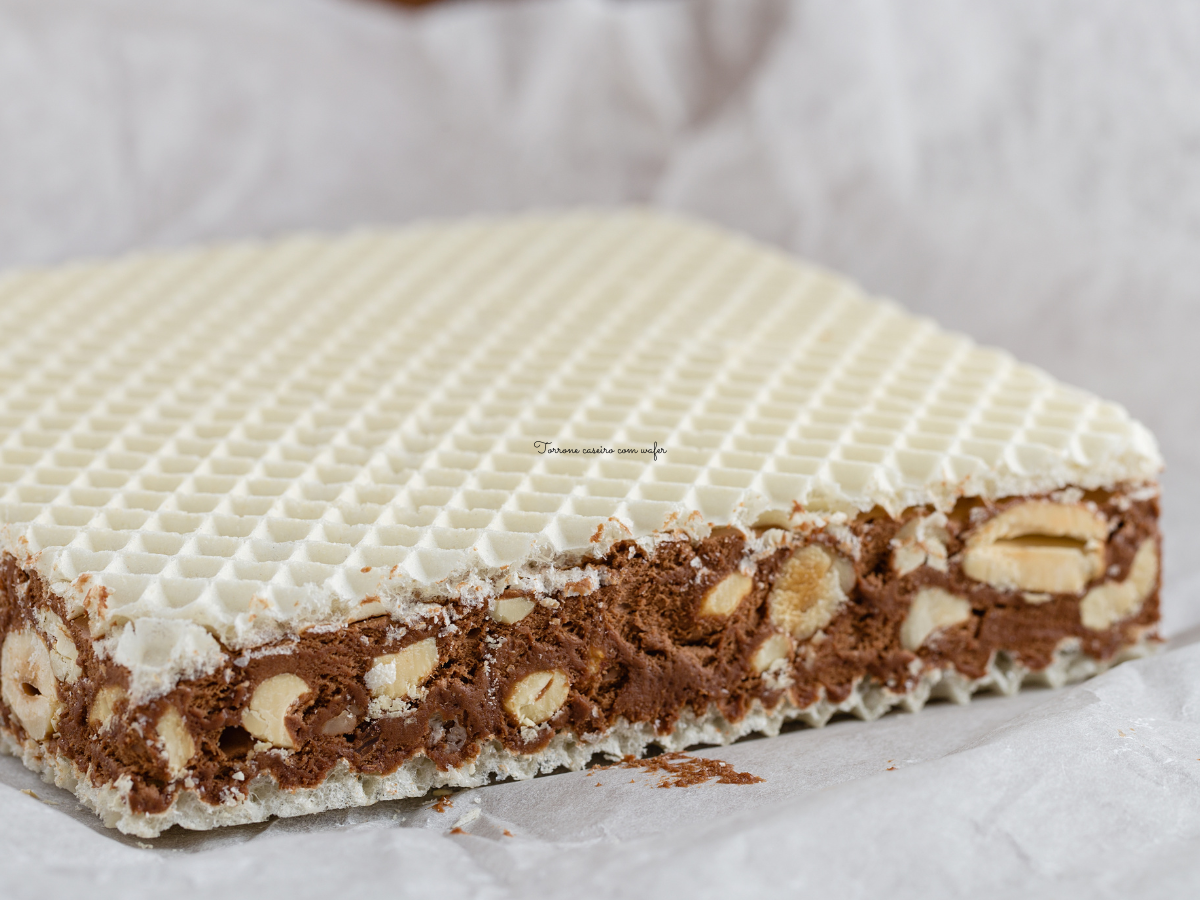 Torrone caseiro com wafer