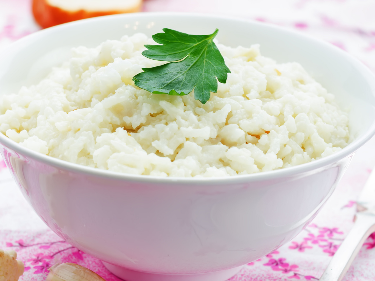 Arroz cremoso com maionese