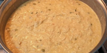 Creme de galinha com creme de leite