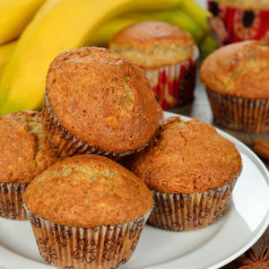 Cupcake de banana tudo gostoso