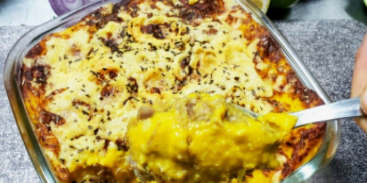 Escondidinho de abóbora com carne moída tudo gostoso