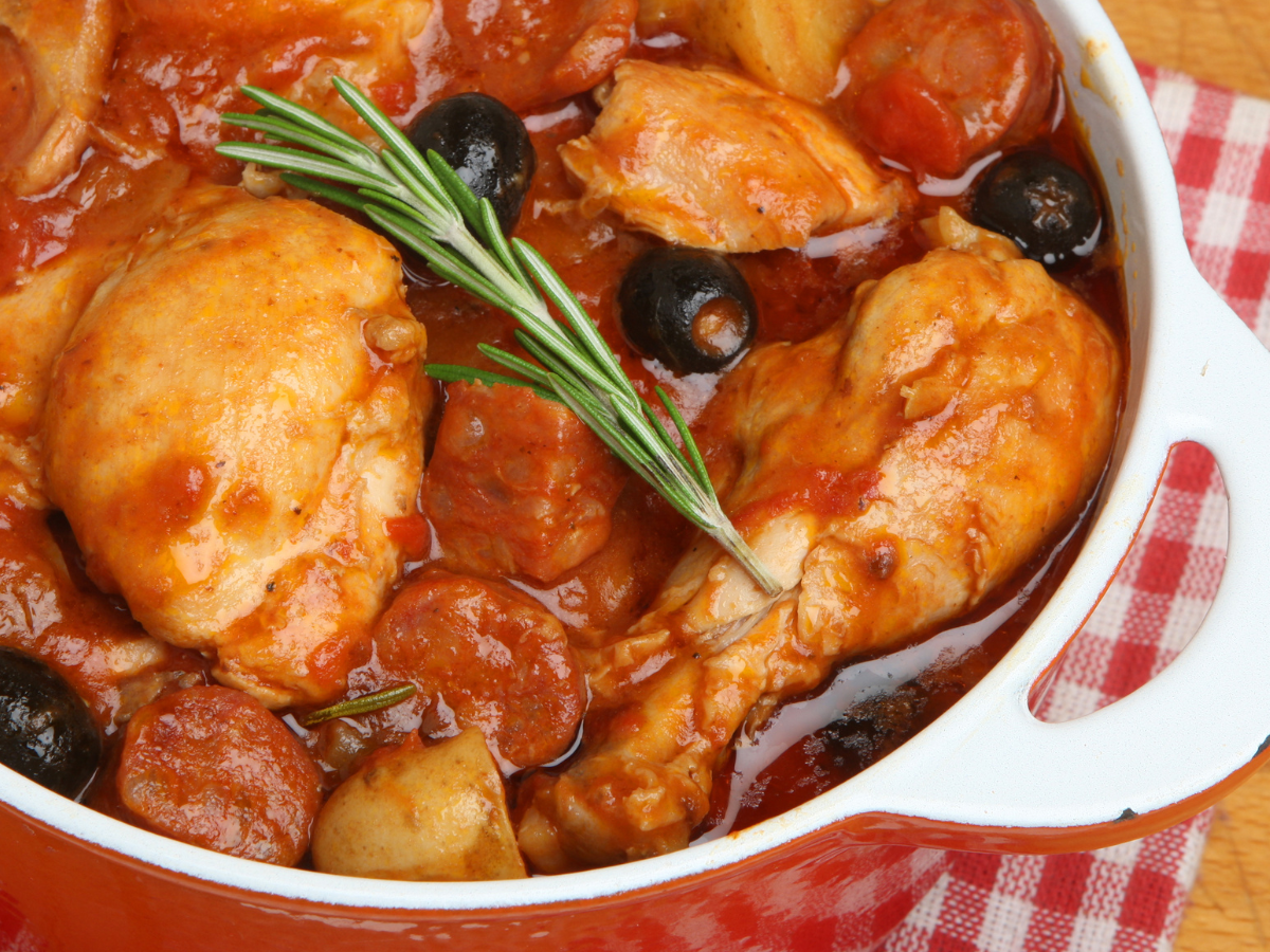 Frango guisado com batatas