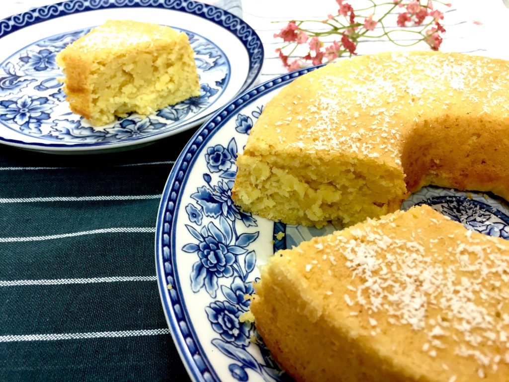 Bolo de milho vegano