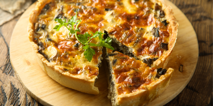 Quiche de alho poró