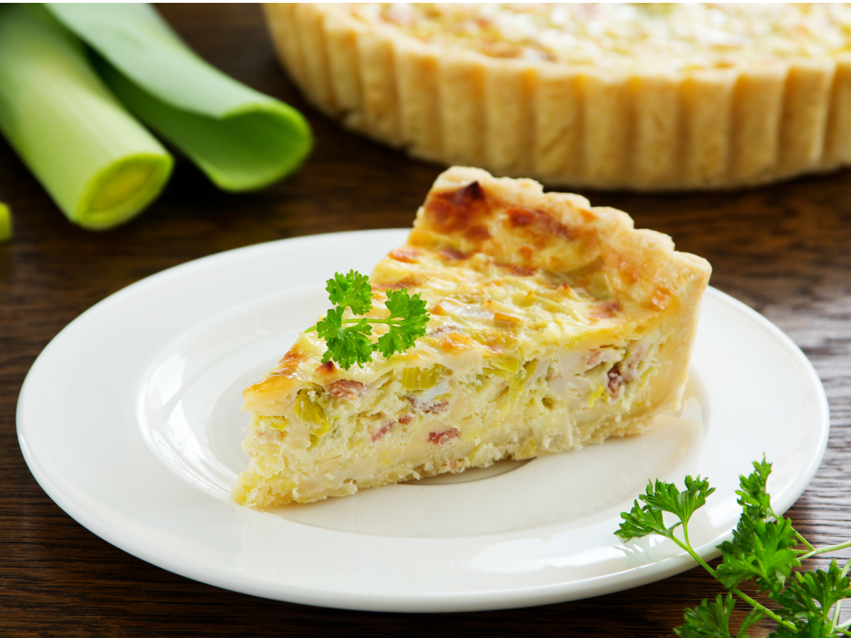 Quiche de alho poró