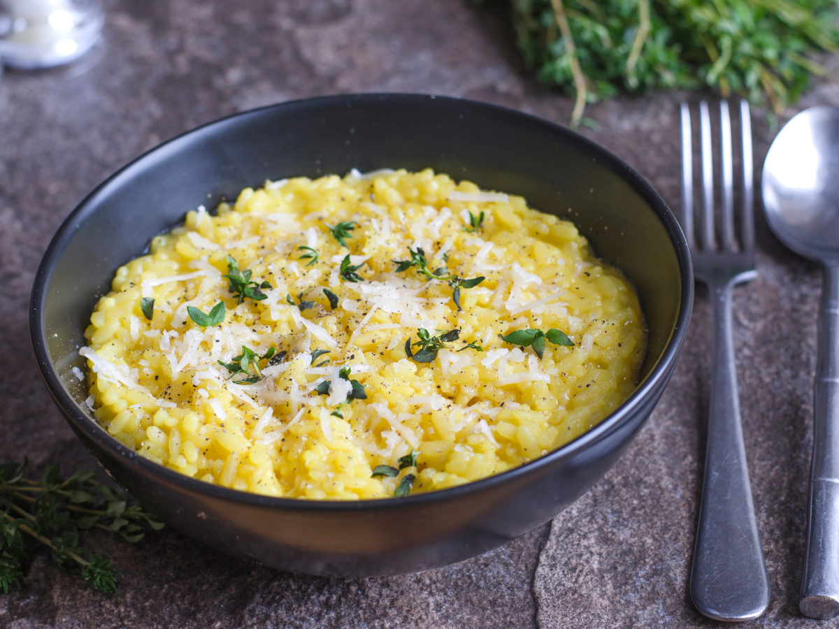 Risoto de alho poró e queijo - 2