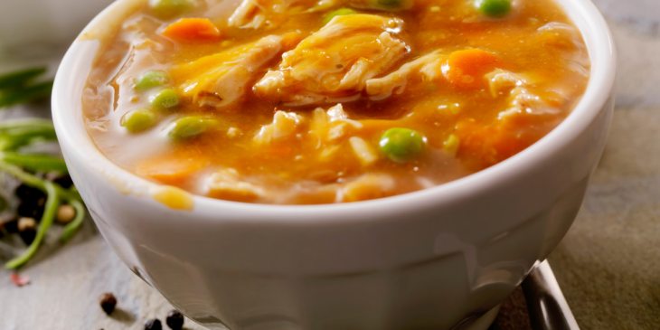 Sopa de frango low carb