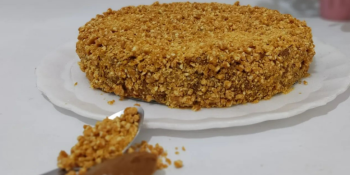 Torta crocante de doce de leite