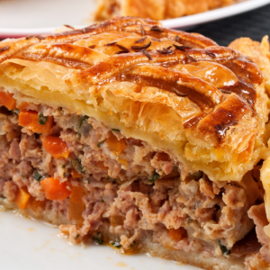 Torta salgada de carne moída