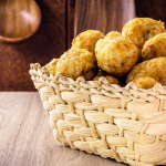 bolinho de batata doce com bacon