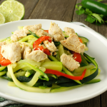 espaguete de abobrinha e frango