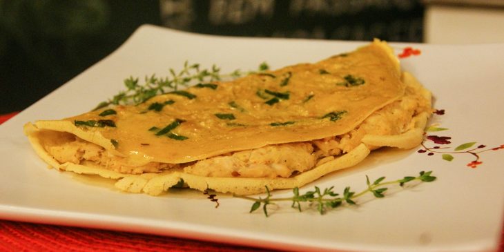 Crepioca de frango para o seu café ser mega gostoso e já começar o dia bem