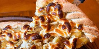 Pizza de banana nevada