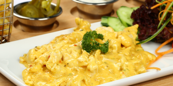 Macarrão com queijo cremoso