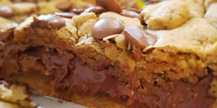 Torta de cookie com brigadeiro