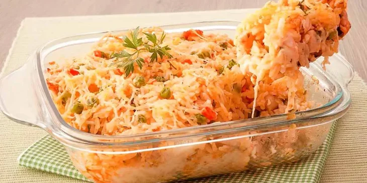 Arroz de forno com frango