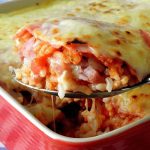 Arroz de forno com presunto e queij