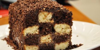 Receita de bolo xadrez