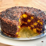 Bolo xadrez de cenoura