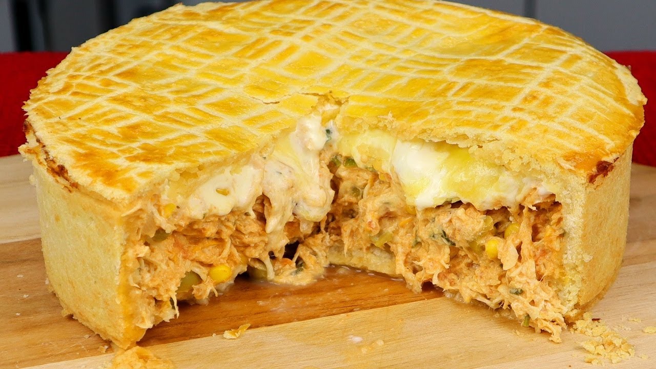 Empadão de frango com catupiry 