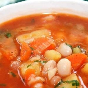 Feijão branco com legumes