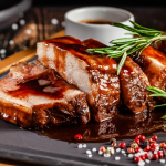 Lombo de porco ao molho barbecue