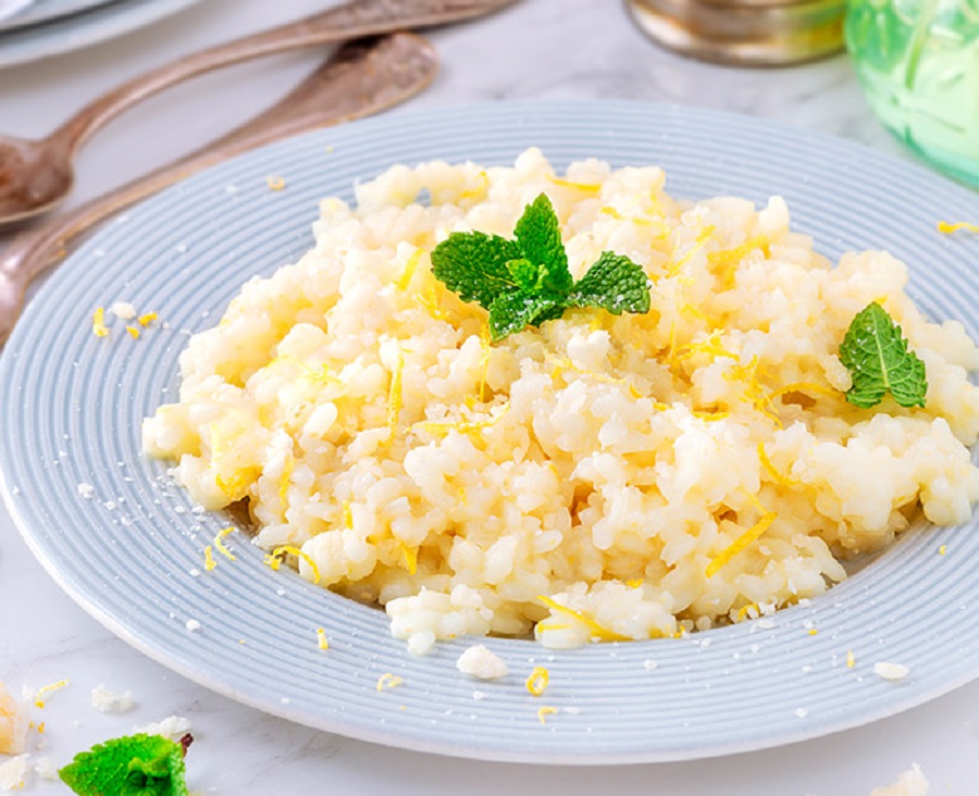 Risoto com limão siciliano 