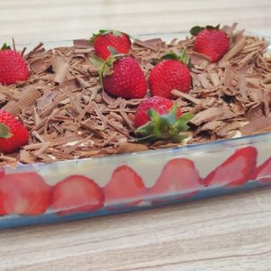 Torta de morango com chocolate