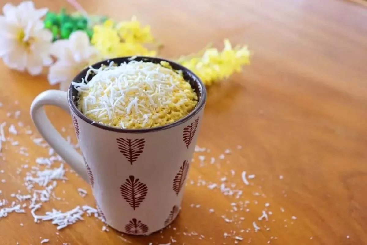 bolo de caneca de coco