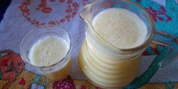 Suco de inhame com laranja