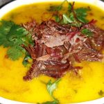 Caldo de abóbora com carne seca delicinha da noite de hoje muito fácil e rápido de fazer