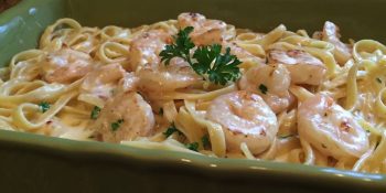 Macarronada de camarão
