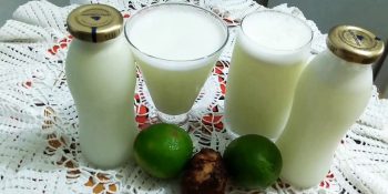 Suco de inhame com limão e gengibre