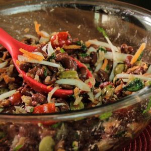 Salada de feijão vermelho para testar uma diferente essa semana e amar seu sabor