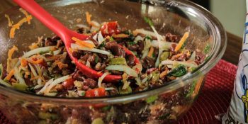 Salada de feijão vermelho