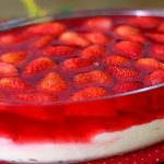 torta de morango com gelatina