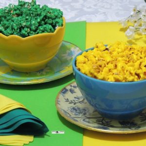 Pipoca verde para fazer durante os jogos da copa e torcer ainda mais