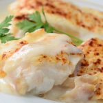 Bacalhau gratinado no forno