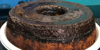 Bolo pudim de chocolate