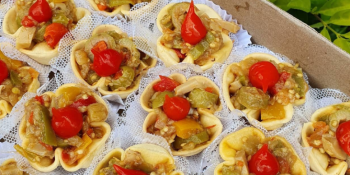 Cestinhas crocantes recheadas