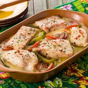 Pirarucu assado no forno